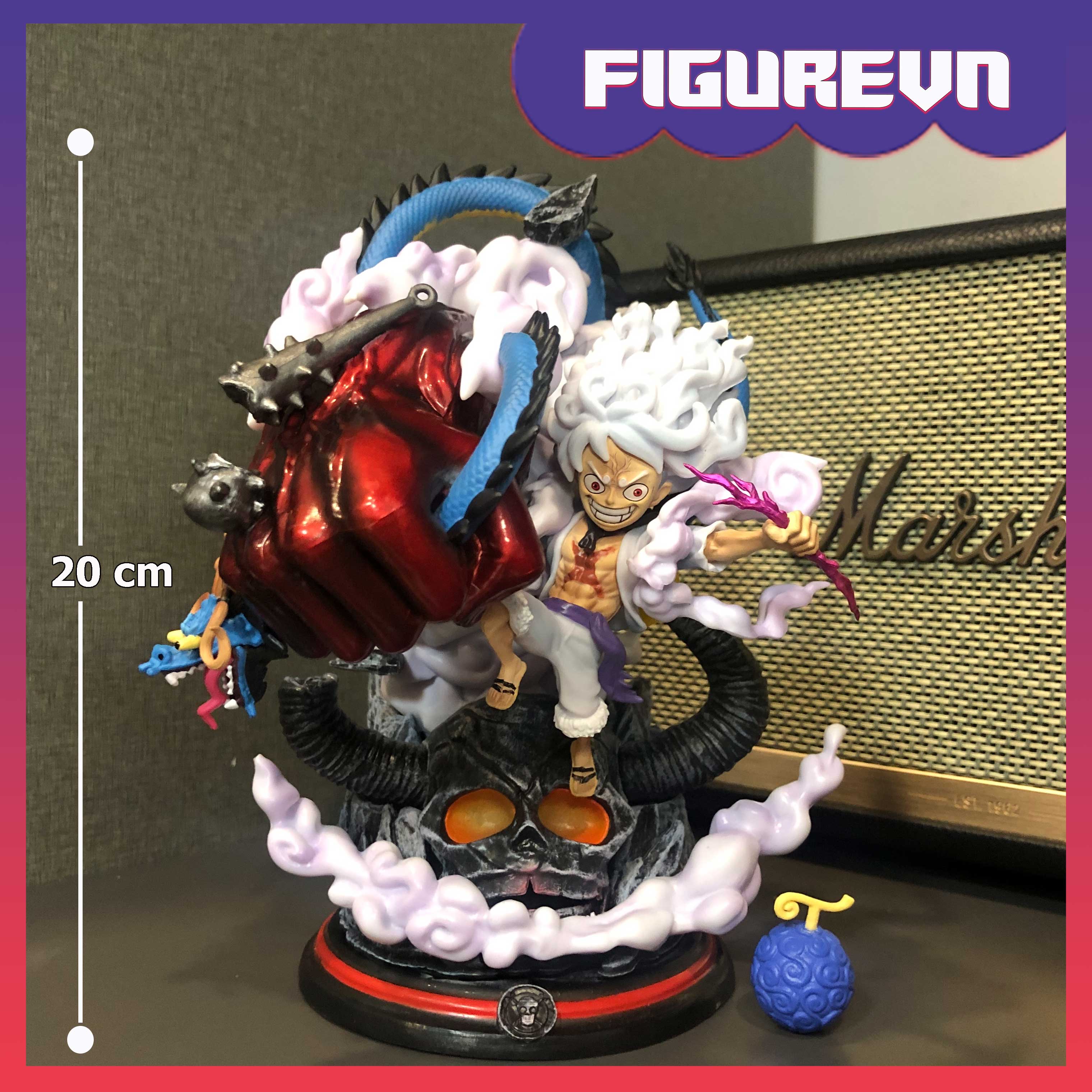 Mô hình Luffy vs Kaido 20 cm có LED - One Piece