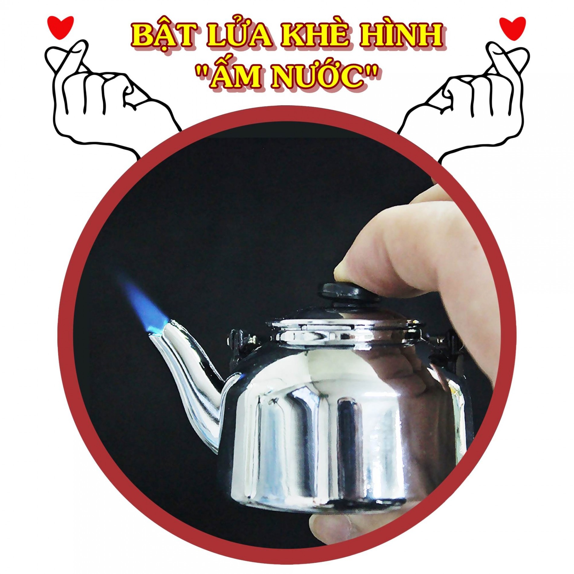 (BẬT LỬA GIÁ RẺ) HỘT QUẸT KHÈ HÌNH ẤM NƯỚC (XÀI GAS)