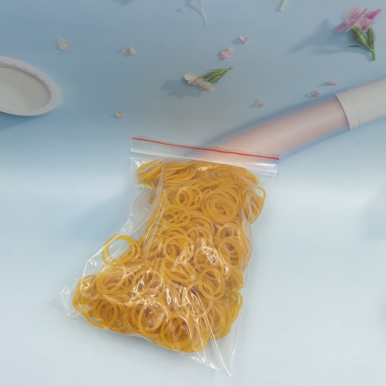 Dây chun buộc tóc 100g, vòng dây nịt cột đồ làm tóc 500g