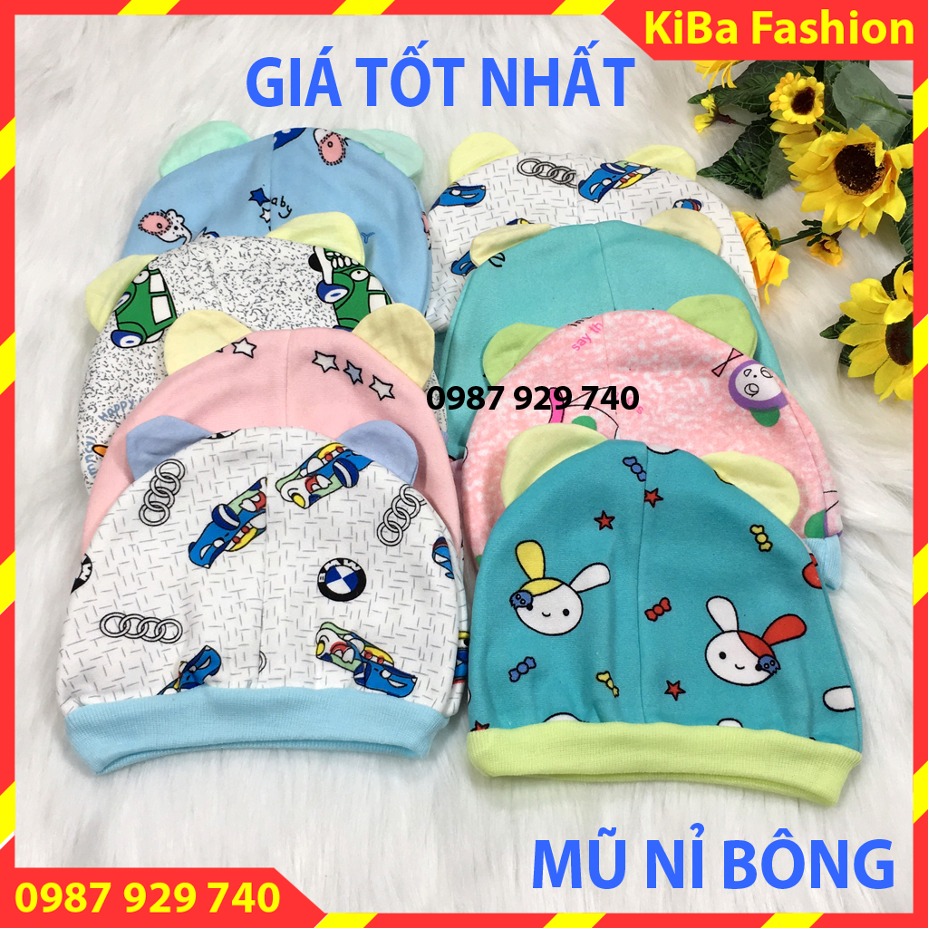 Combo 10 Mũ nỉ lót bông lót lông cho bé sơ sinh 0-3 tháng - MNB0250 - (Giao màu ngẫu nhiên) / mũ sơ sinh / mũ cho bé sơ sinh / mũ cho trẻ sơ sinh / mũ trẻ sơ sinh / mũ len cho bé sơ sinh / nón trẻ sơ sinh / nón cho bé sơ sinh / mũ