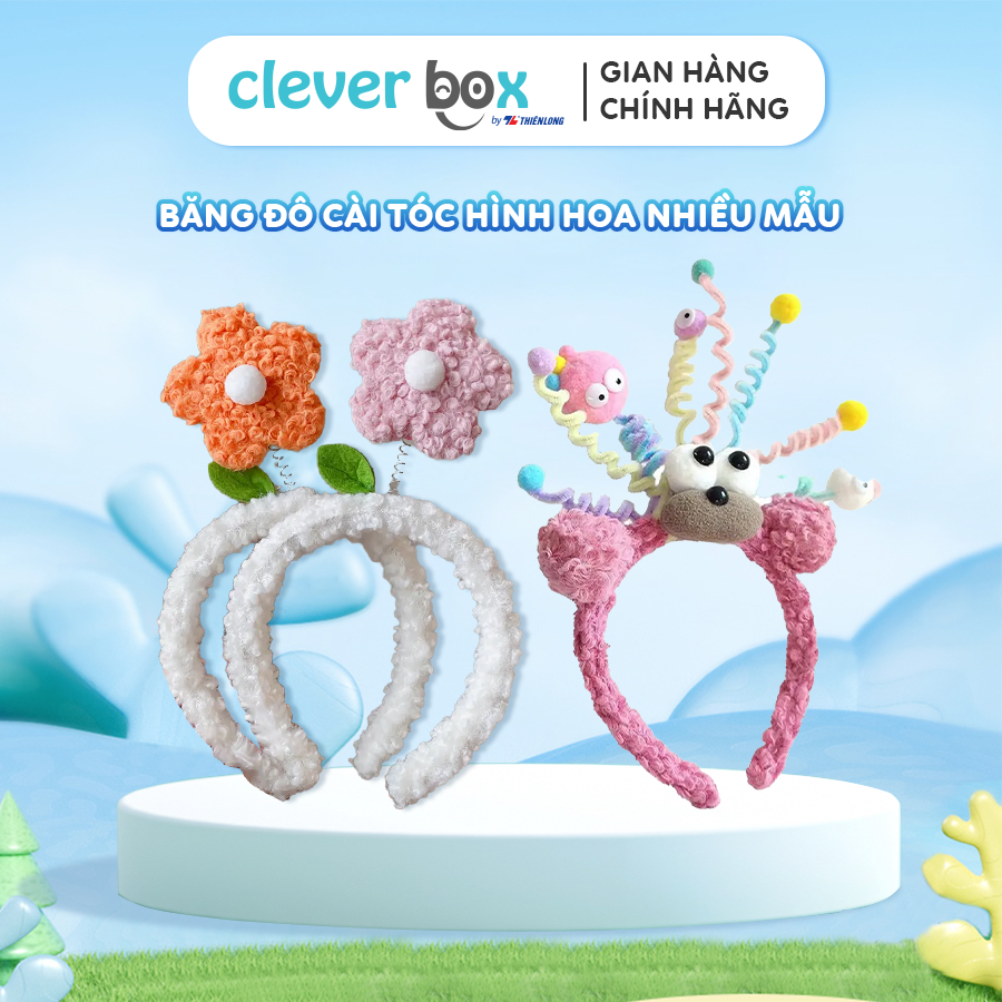 Băng Đô, Cài Tóc Hình Hoa, Bờm Tóc Rửa Mặt Dễ Thương Clever Box (Giao Màu Ngẫu Nhiên)