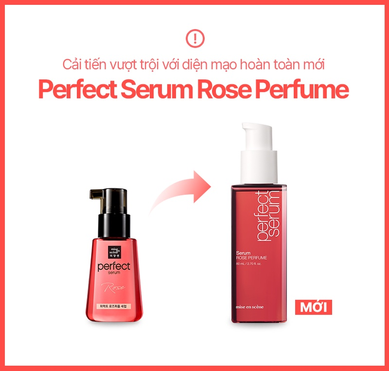 Tinh Chất Dưỡng, Phục Hồi Tóc Hương Hoa Hồng Mise En Scene Perfect Serum Rose Perfume 80ml