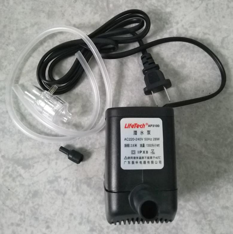 MÁY BƠM BỂ CÁ LifeTech AP3100 220V 28W (Chế Quạt Điều Hòa, Quạt Hơi Nước)