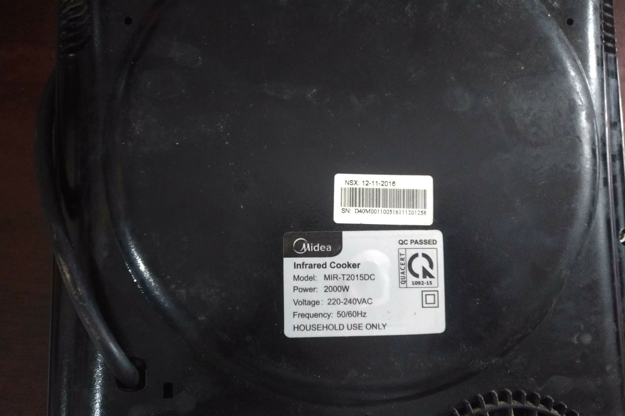 Bếp hồng ngoại 2000w Midea