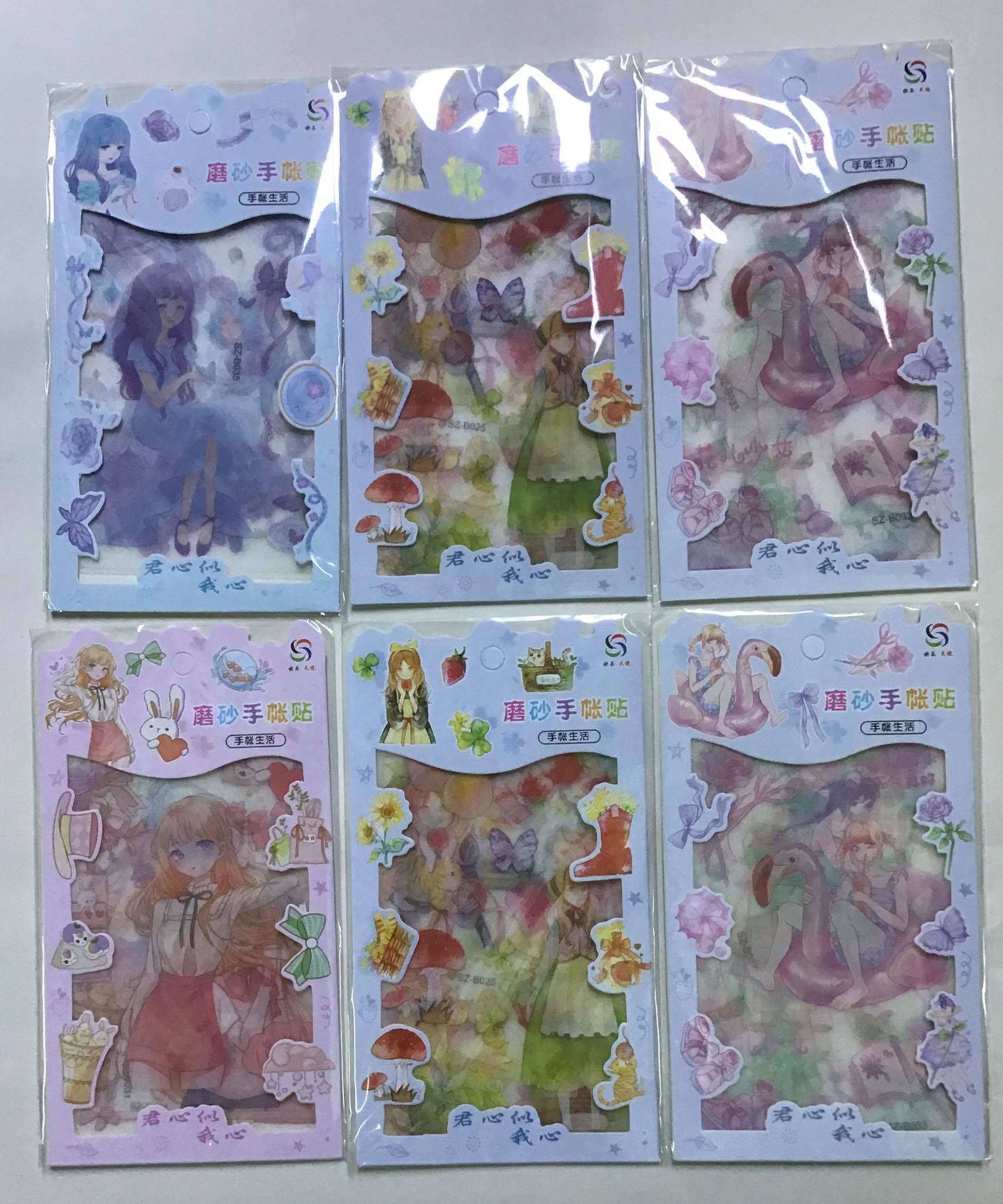 [HCM]Combo 5 xấp hình dán anime 3D
