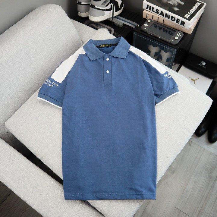 Áo polo nam áo thun nam cổ bẻ áo thun nam có cổ màu đen tienfashion26 mrt13