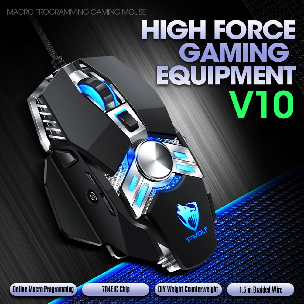 Mouse usb t-wolf v10 gaming