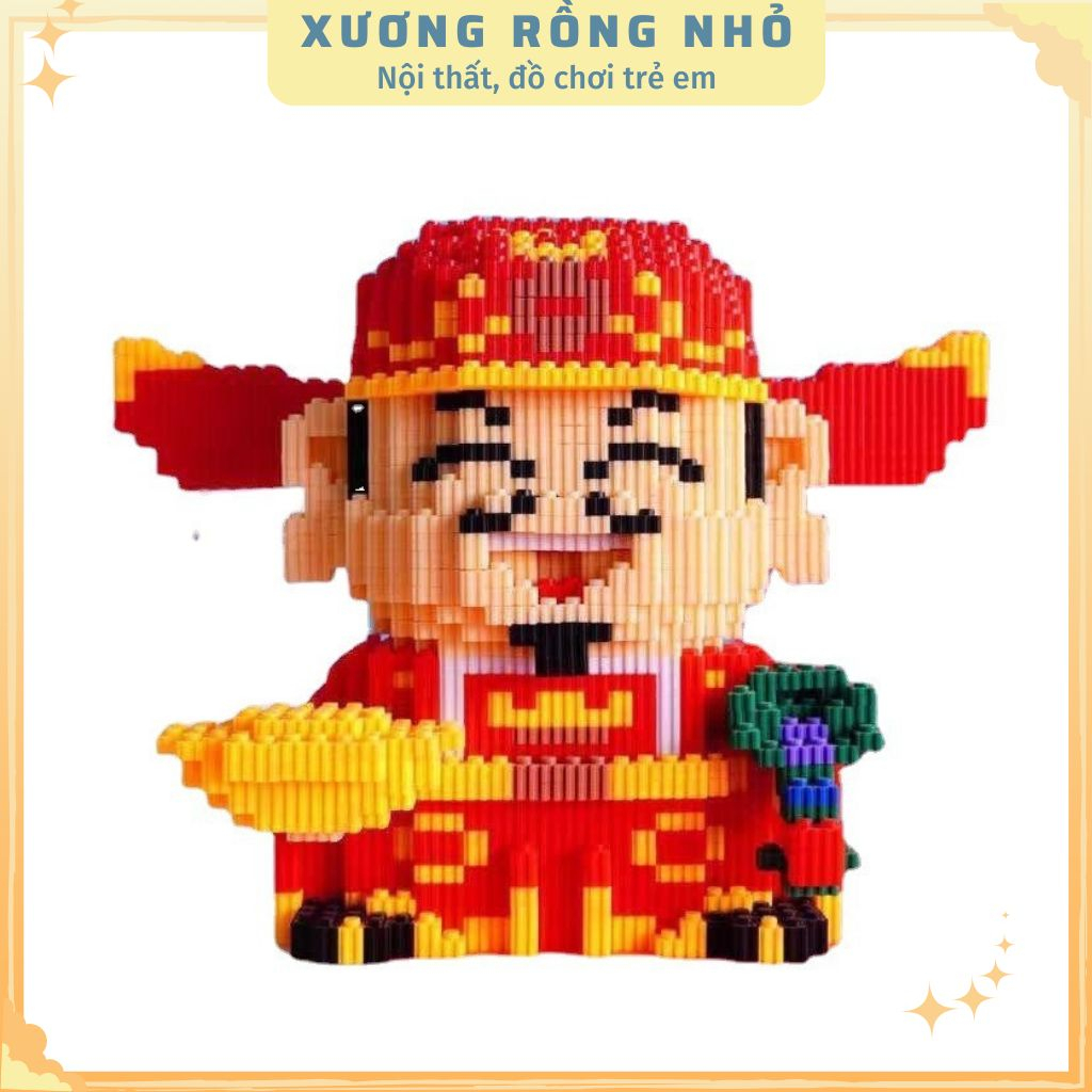Mô hình 3D lắp ráp mô hình nhân vật thổ địa, thần tài