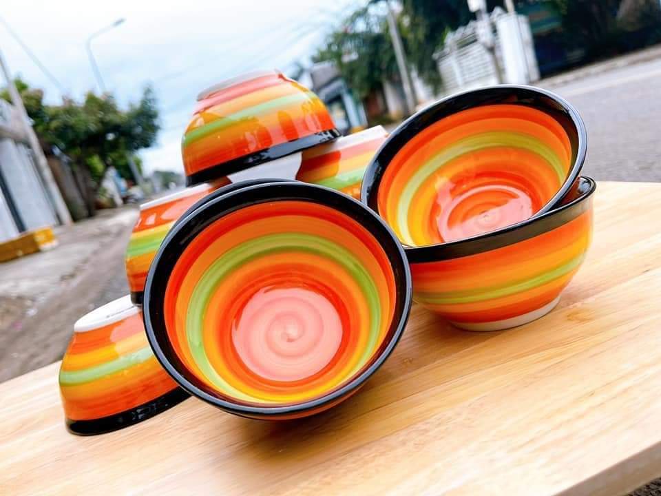 Combo 5 chén 7 sắc cầu vòng 11.5cm