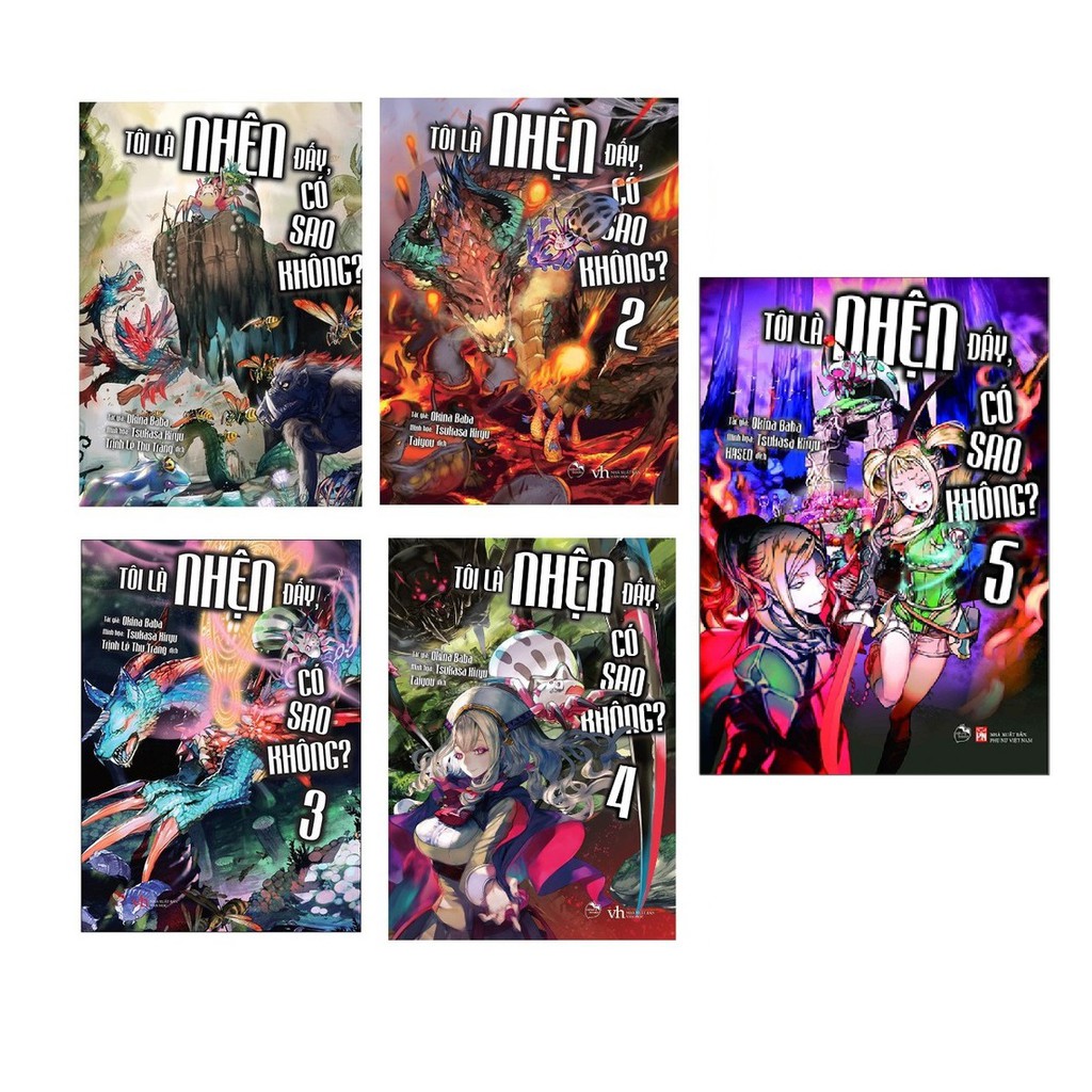 Sách Combo Tôi Là Nhện Đấy Có Sao Không Tập 1 đến tập 5 - Mhbooks tặng Postcard và bookmark
