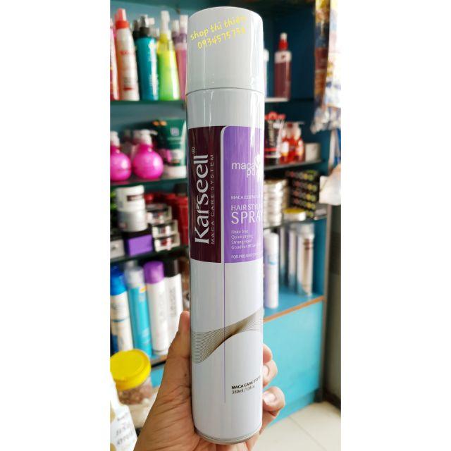 Keo xịt tóc karseell hair spray siêu cứng 400ml