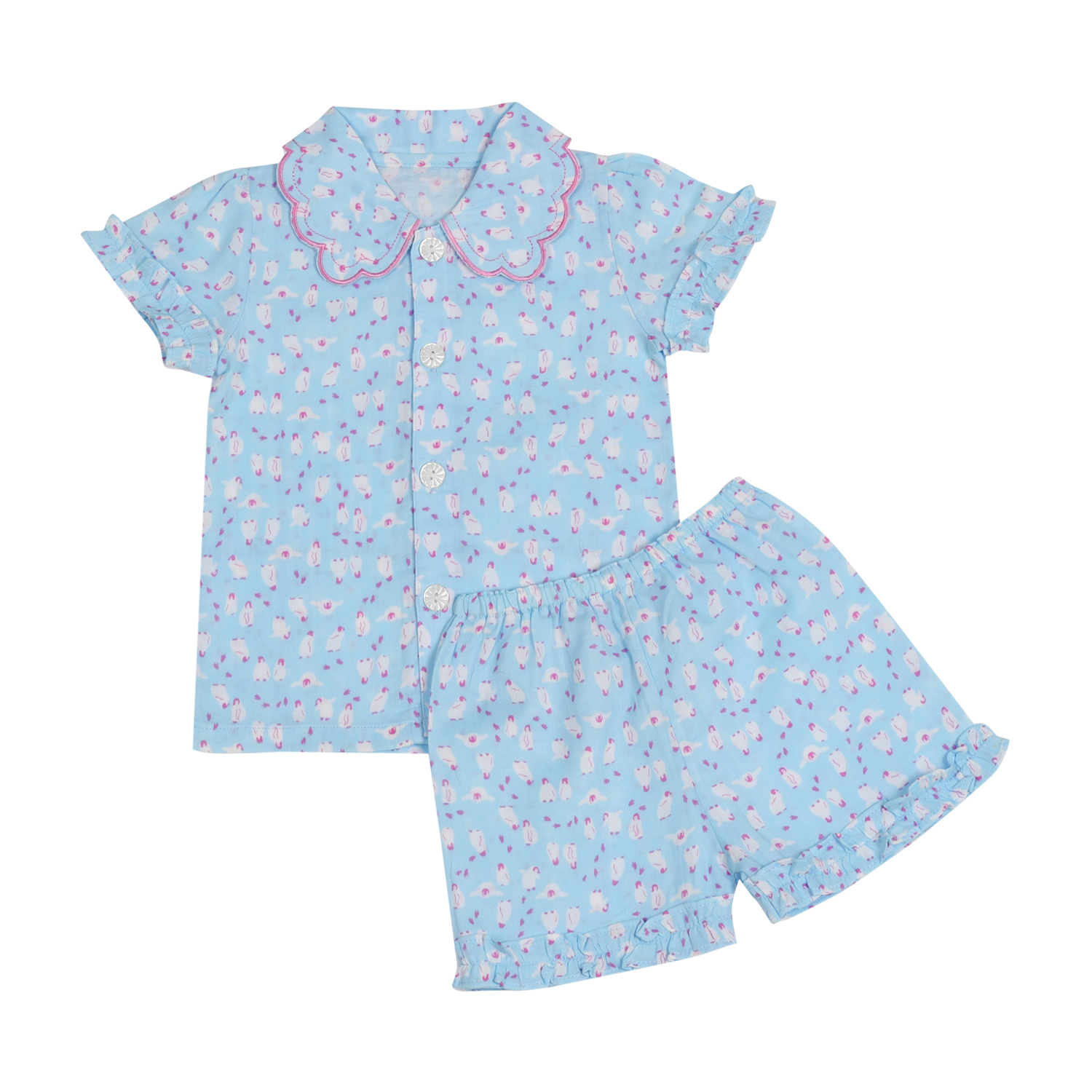 BỘ NGẮN BÉ GÁI VẢI NHẬT 1163- HELLO BB