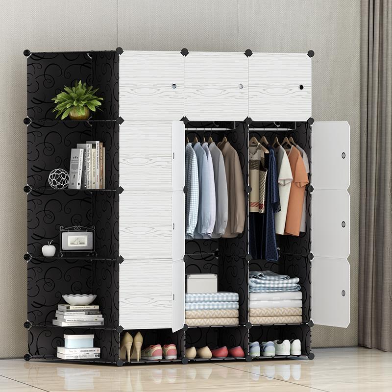 [HCM]Tủ nhựa ghép - Tủ đựng quần áo - 16 ô và 4 ô giày