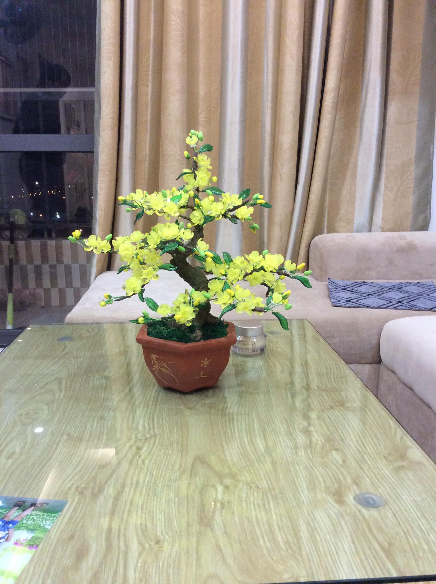 Set mai pha lê ĐẦY ĐỦ không gồm chậu 20cm -65cm