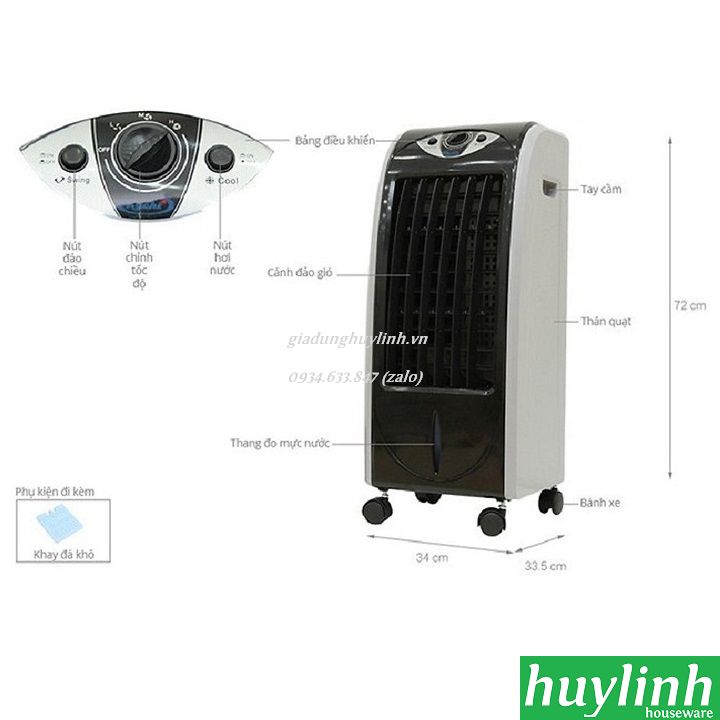[HCM]Quạt điều hòa làm mát Kachi QLM01 - 65W
