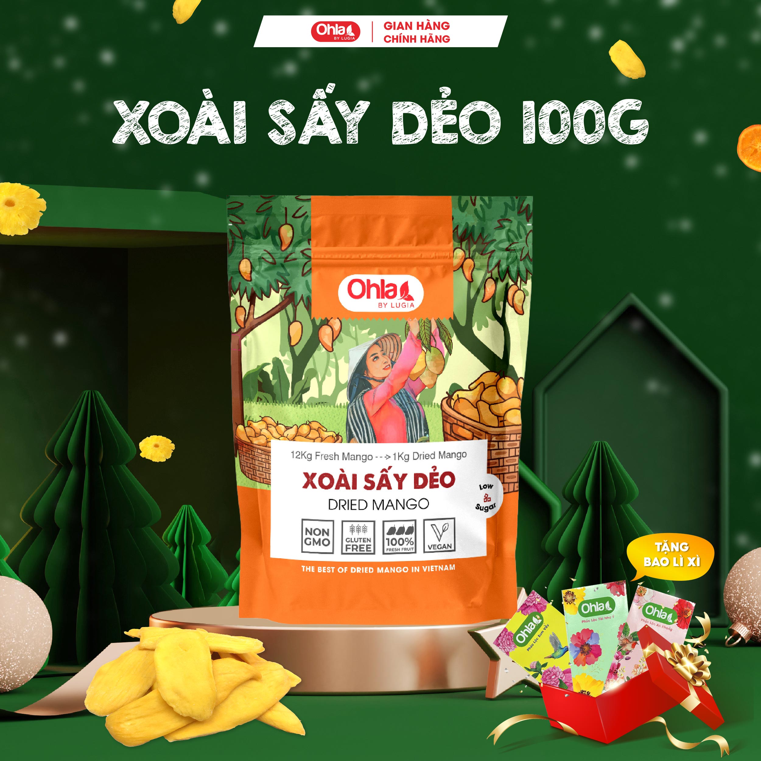 Ohla Dried Mango (Type 2) - 500g