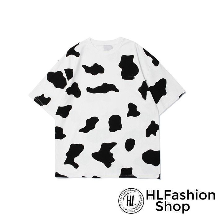 Áo thun bò sữa áo phông nữ form rộng tay lỡ HLFashion