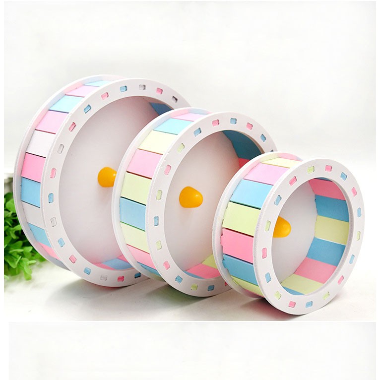 [Hoàn tiền 10%]Wheel Gỗ Cầu Vồng Cho Hamster
