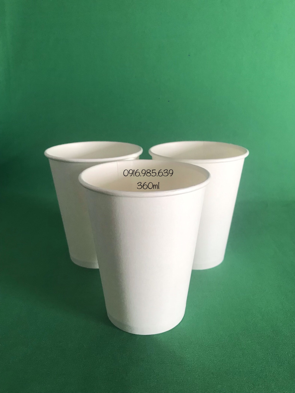 100 ly giấy trắng 500ml + nắp giấy