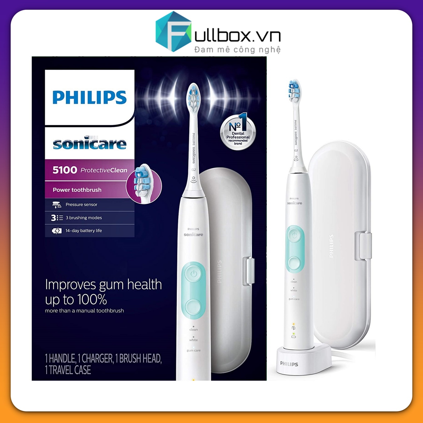 [HCM]Bàn chải điện philips sonicare 5100