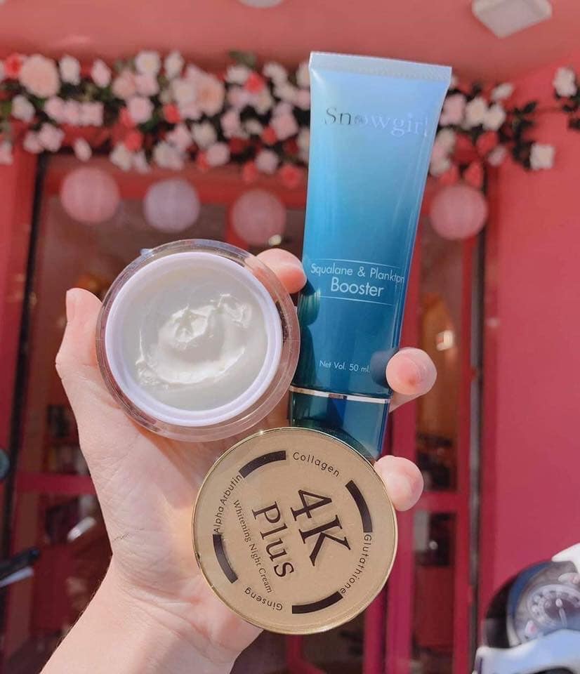 COMBO SERUM VI TẢO BIỂN & KEM 4K THÁI LAN