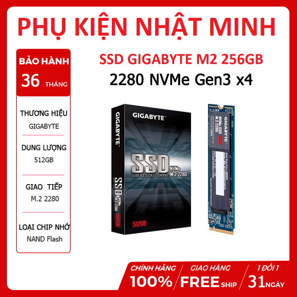 Bảng giá [HÀNG CHÍNH HÃNG] ổ SSD Gigabyte 256GB M.2 2280 PCIe NVMe bảo hành 3 năm 1 đổi 1 Phong Vũ