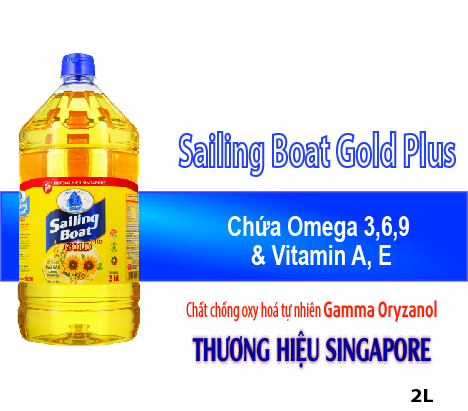 Dầu ăn Sailing Boat Gold Plus 2L