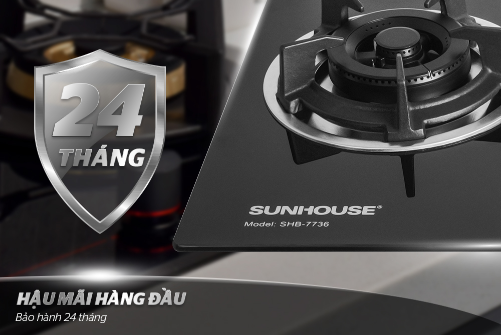 Sunhouse Shb7736 Built-In Glass Gas Stove - 100% New, Genuine Product, Complete with Accessories.