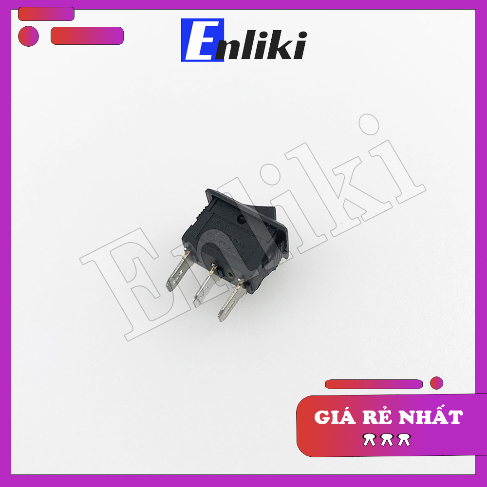 Công Tắc 3A 250V KCD11-3P 15x10mm Đen