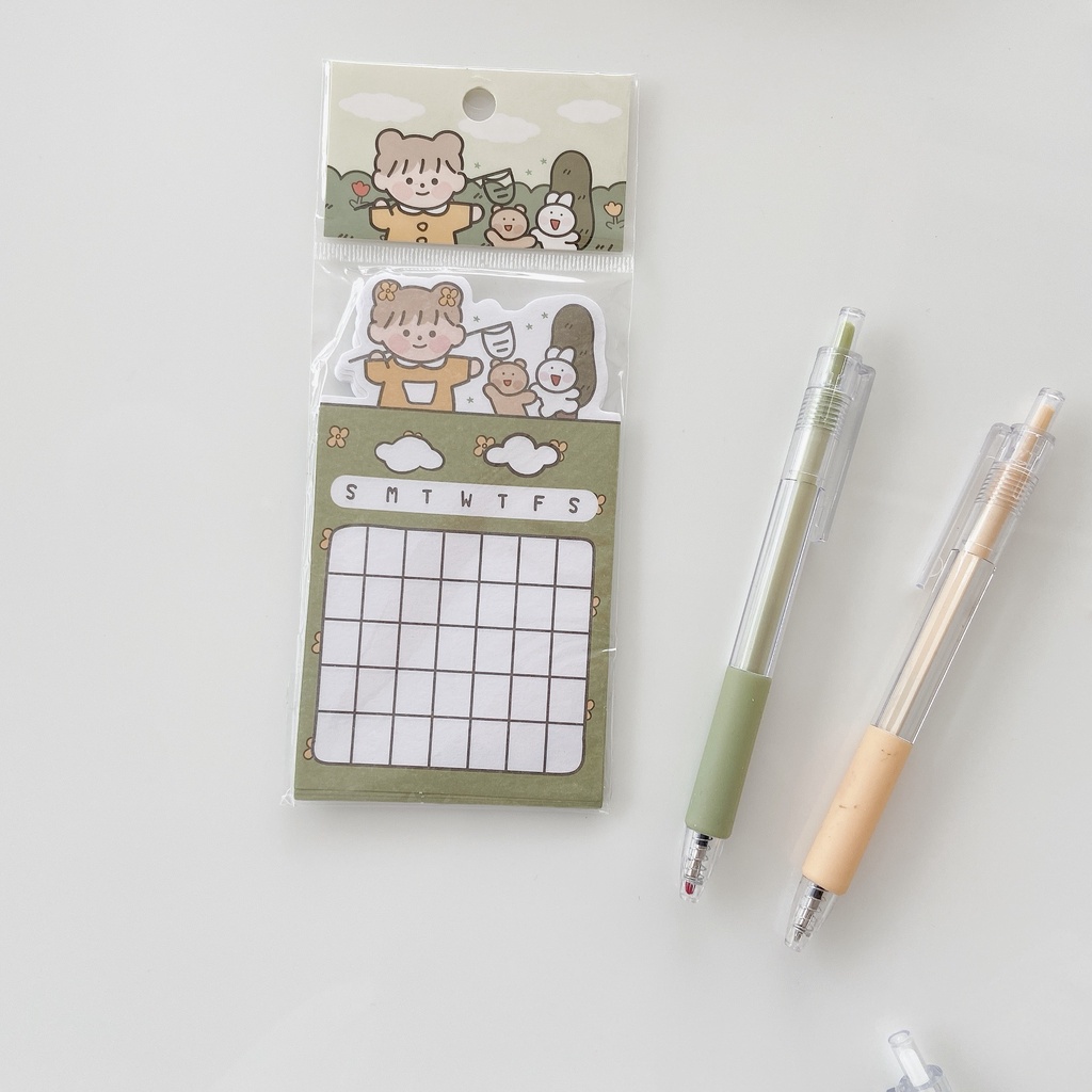 30 TỜ GIẤY NOTE CHỦ ĐỀ HOẠT HÌNH DỄ THƯƠNG