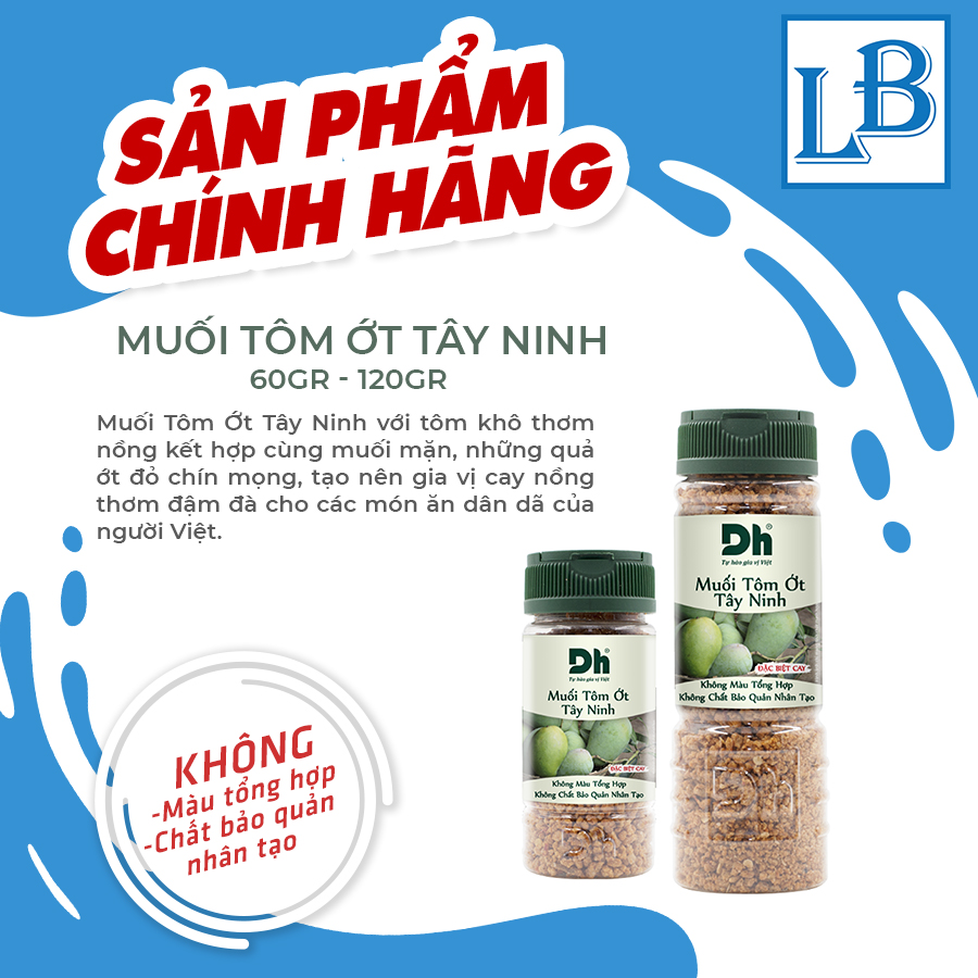 [HCM]Muối Tôm Ớt Tây Ninh Dh Foods 60gr