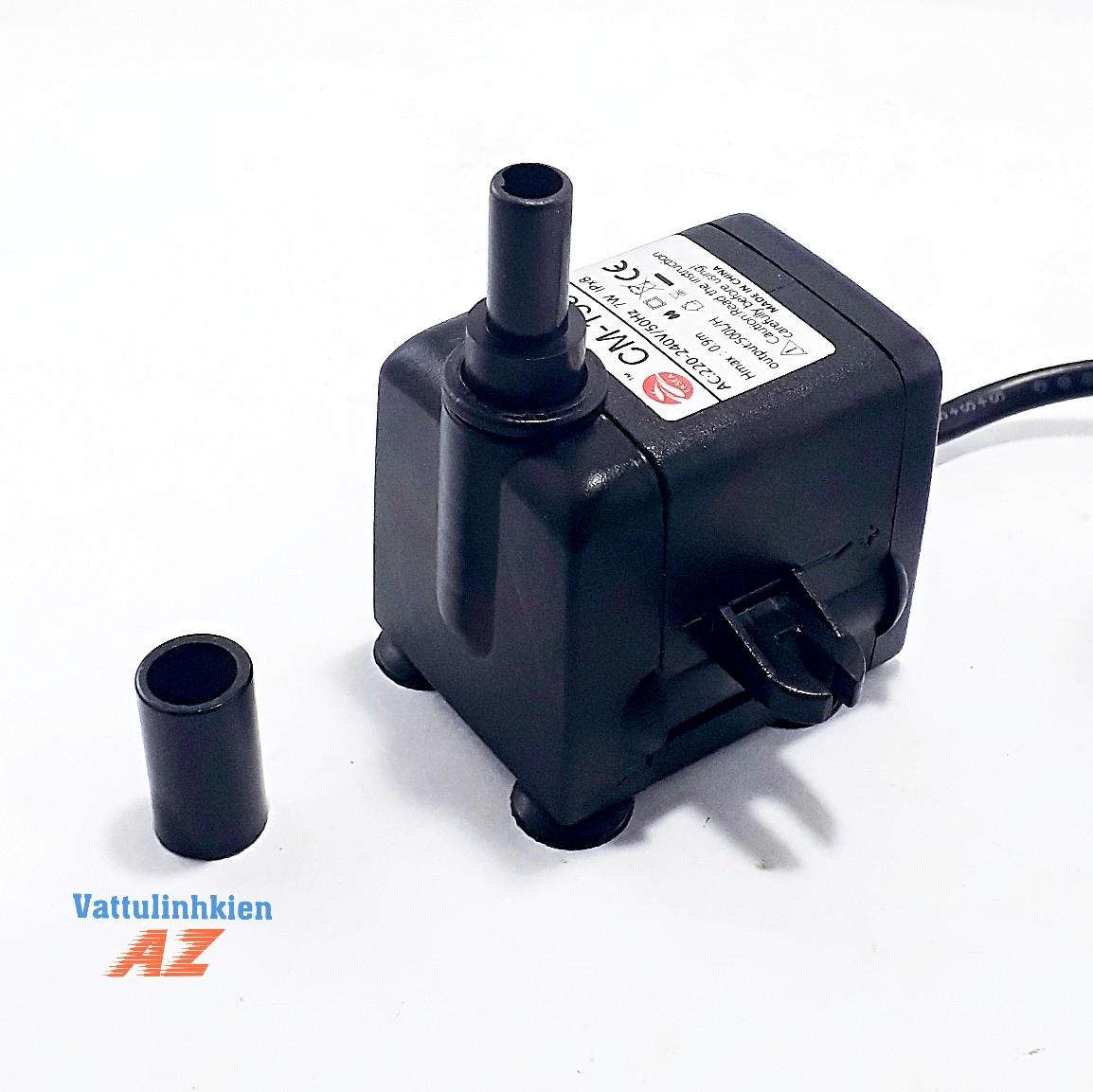 Bơm chìm mini CM138 - 220V/7W-500L  cho quạt hơi nước,bể cá, tưới cây..