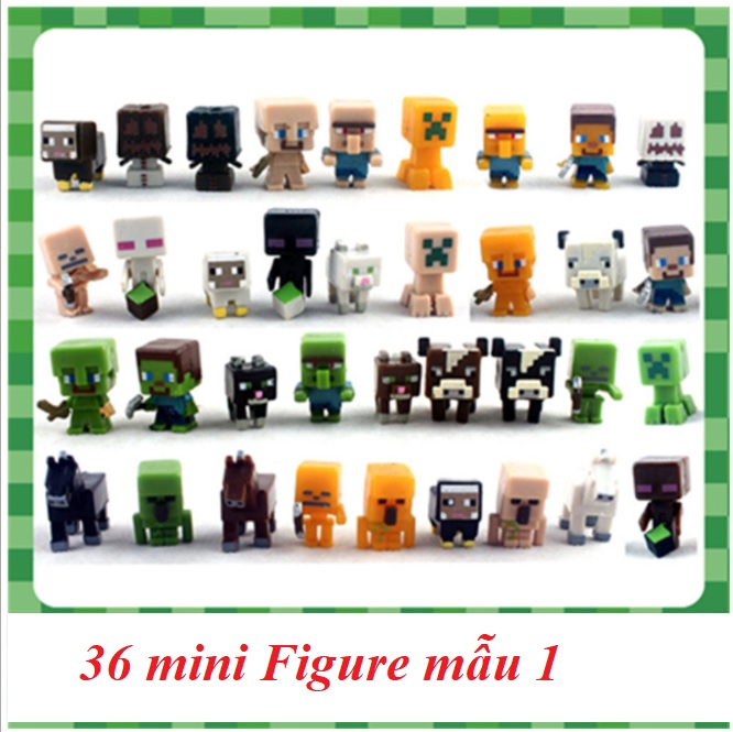 [HCM]Combo 36 nhân vật mini figure minecraft 1