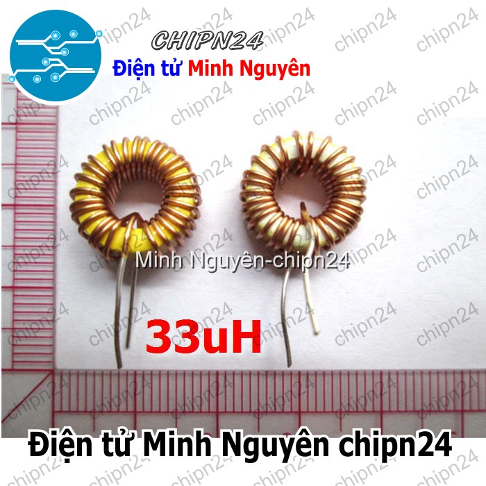 [2 cái] (K197) Cuộn cảm xuyến 3A 33uH DIP - HH000193