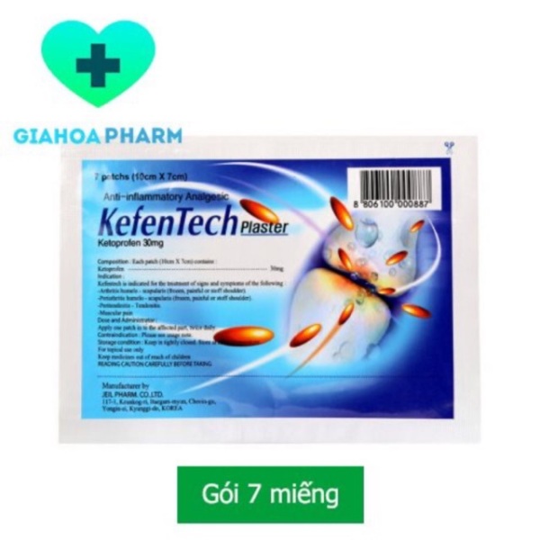Miếng dán giảm đau Hàn Quốc - Kefentech plaster nhập khẩu