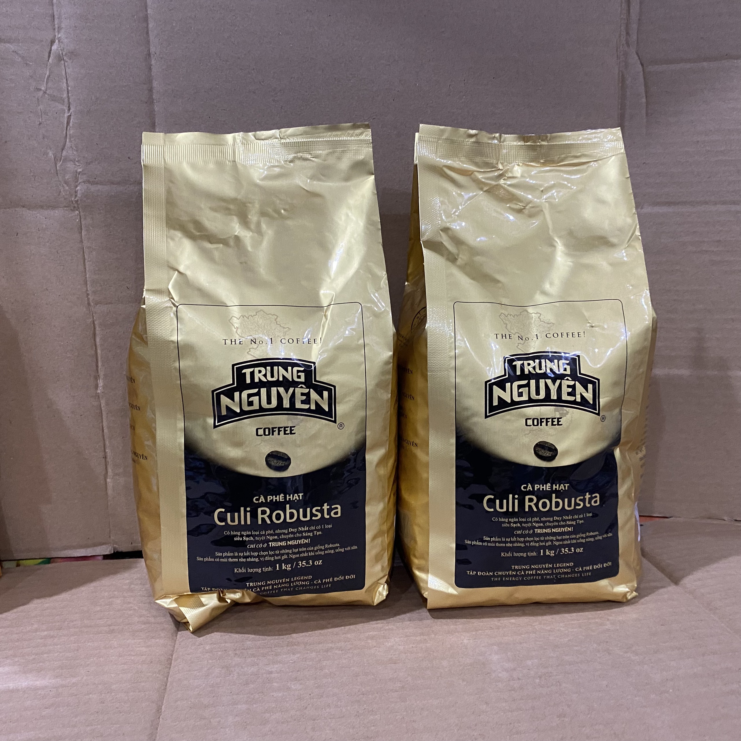 Cà Phê Hạt Culi Robusta Drip Số 1 _ Trung Nguyên Bịch 1kg