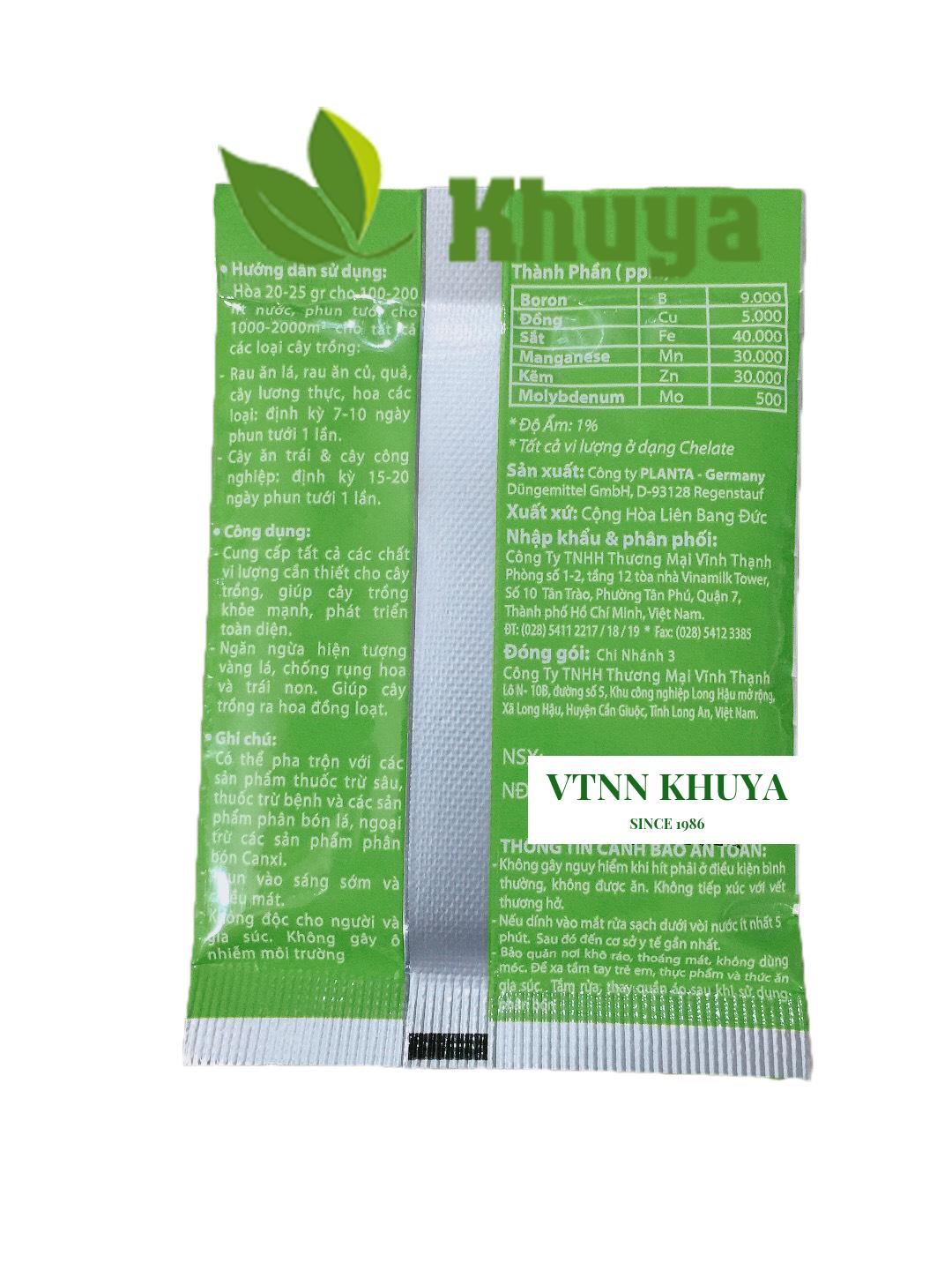Phân bón vi lượng MicroCombi 25gr Cung cấp vi lượng thiết yếu