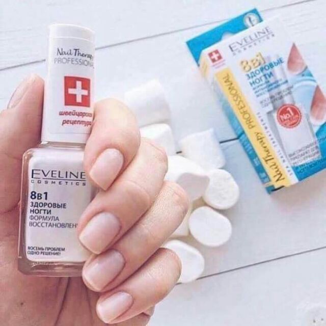 [HCM]Sơn Dưỡng Móng Eveline 8 in 1  Nga