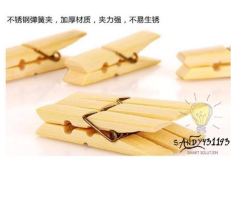 [HCM]Bộ 20 Kẹp Gỗ Trúc