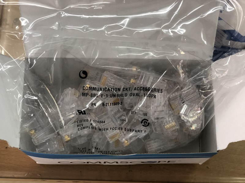 Đầu bấm Hạt mạng CAT6 SOLE Chân đồng Commscope cao cấp