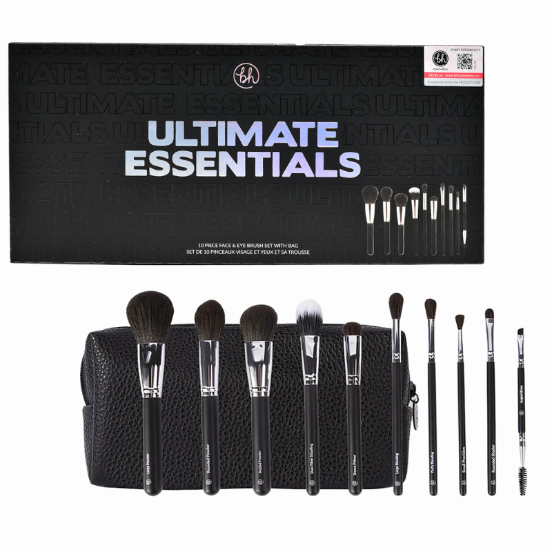 Bộ cọ trang điểm bh ultimate essentials 10 piece brush set with bag