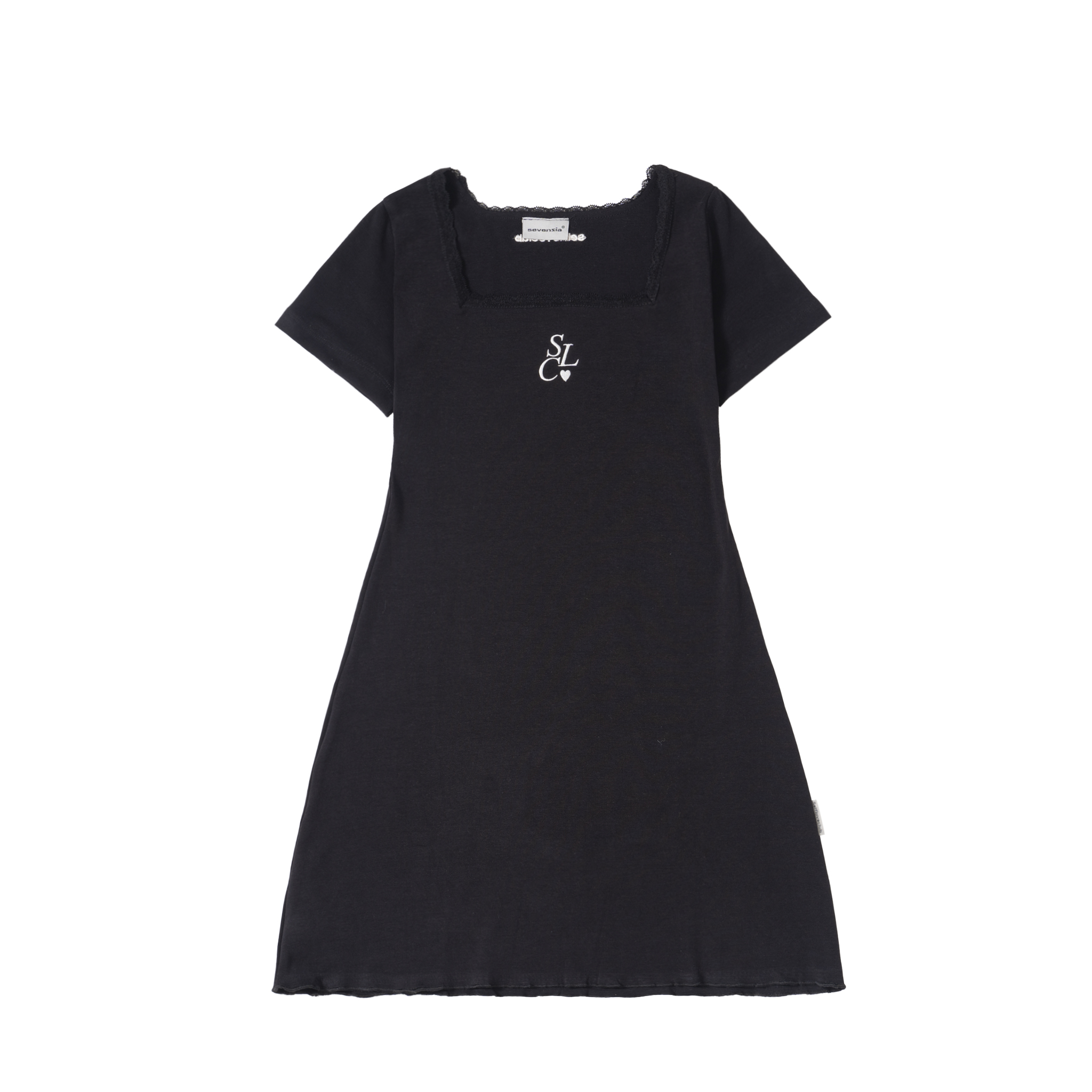 Đầm ngắn SLC có tay (mini dress) - Đen