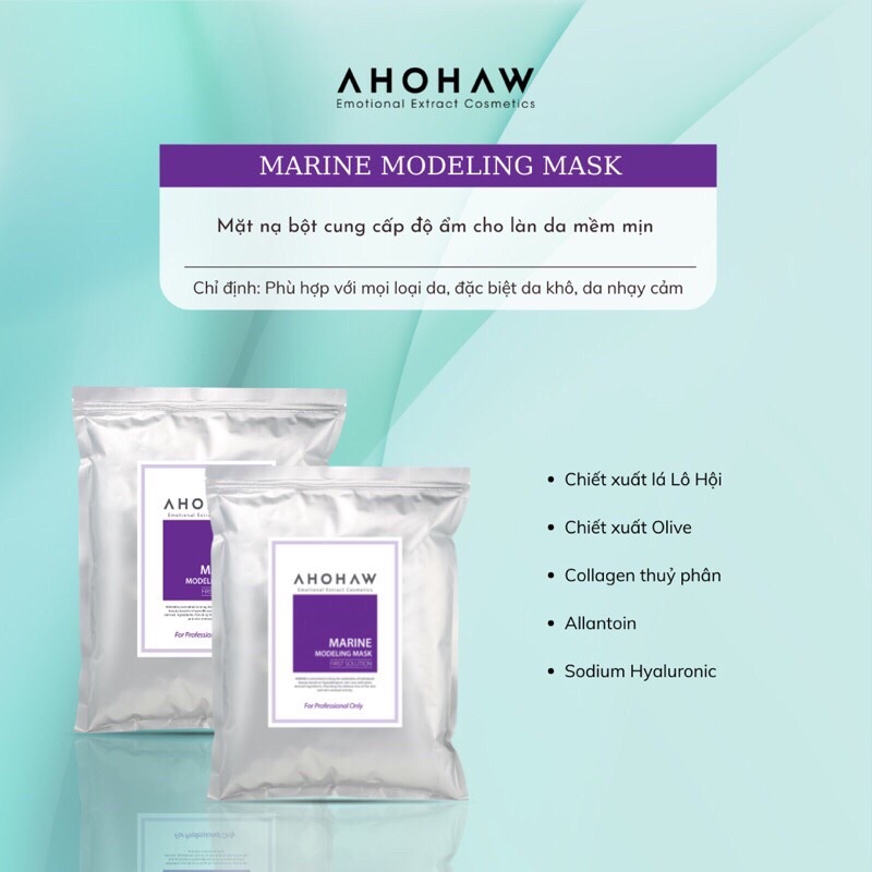 [Chính Hãng] Mặt nạ bột cấp ẩm AHOHAW MARINE MODELING MASK [ Quà Tặng  KCN Genie khi mua full]