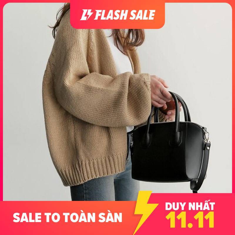 Áo khoác cardigan len dày tay bồng