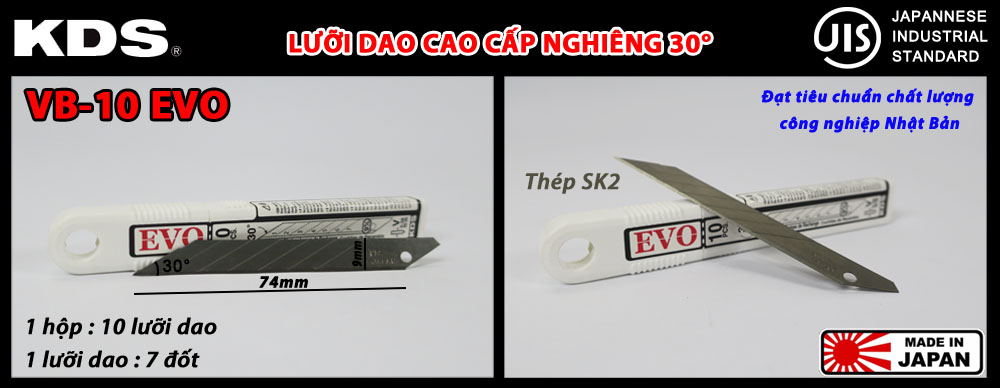 Lưỡi dao trổ 30 độ Nhật Bản KDS