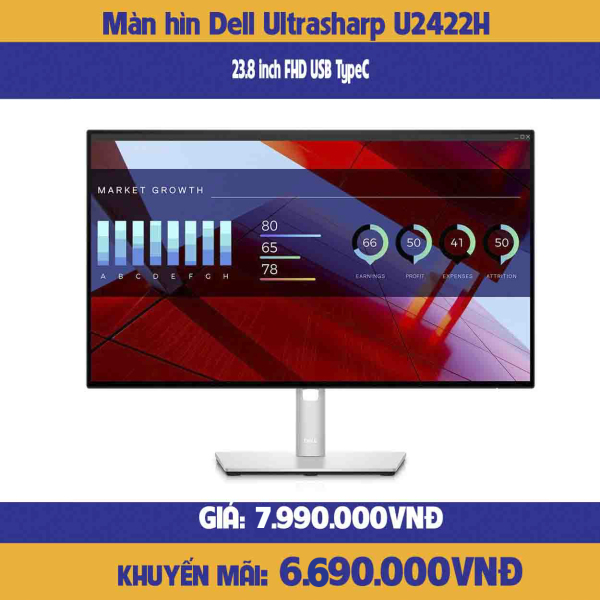 Bảng giá Màn hình máy tính Dell Ultrasharp U2422H 23.8 inch FHD USB TypeC Phong Vũ