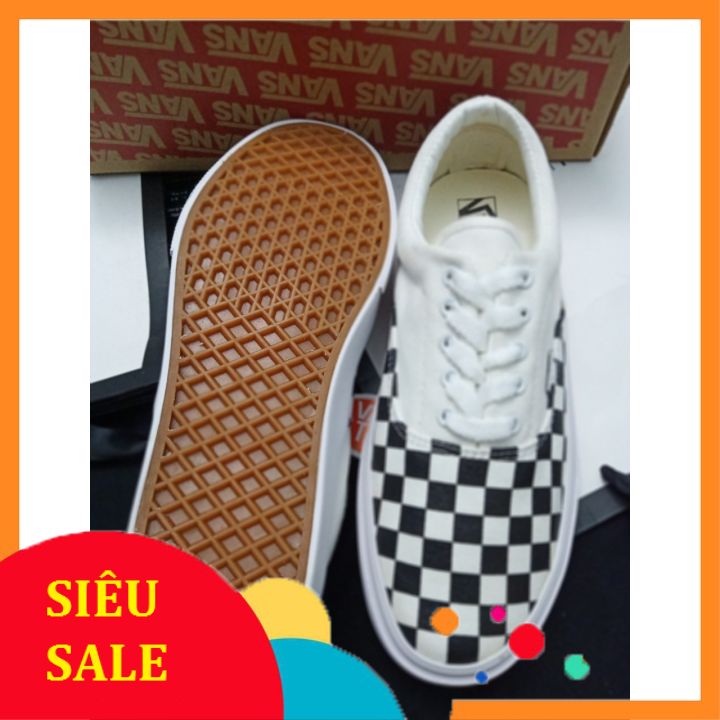 GIÀY VAN KẺ CARO CỘT DÂY. GIÀY SNEAKER NAM NỮ