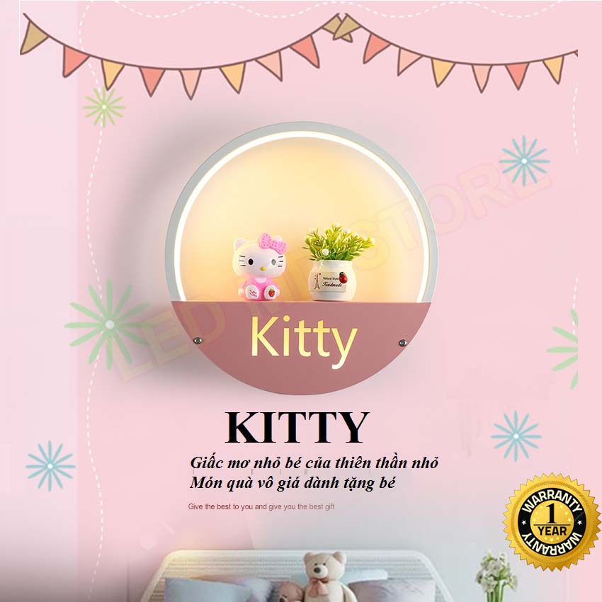 Đèn treo tường C6589 trang trí phòng ngủ, phòng khách hình hello kitty trang trí phòng bé yêu bền, rẻ, đẹp, giá tốt, bảo hành 12 tháng