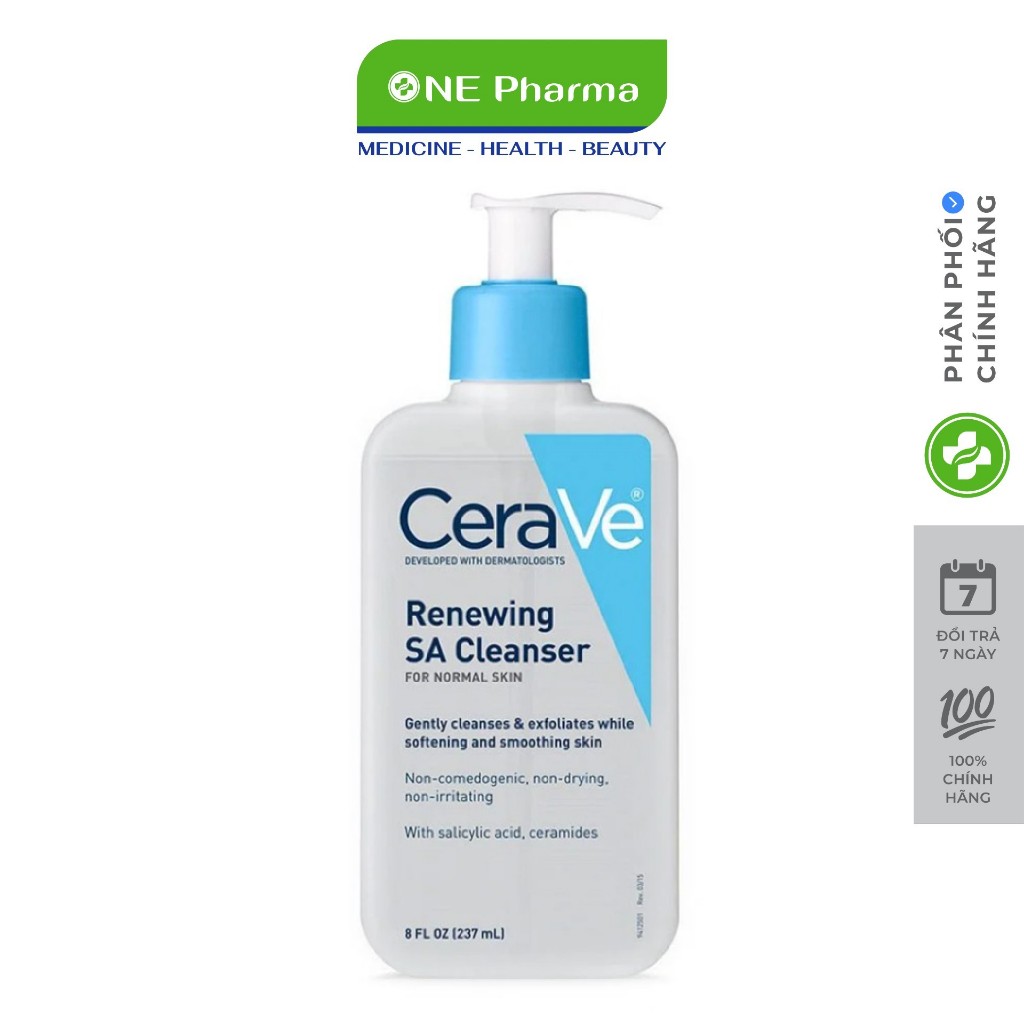 Facial Cleanser for acne skin CeraVe renewing SA cleanser 237ml