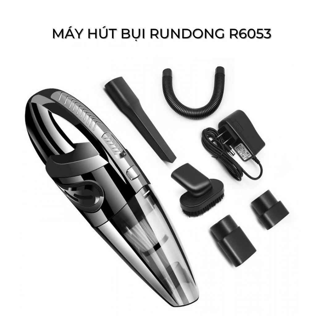 Máy Hút Bụi Cầm Tay Xiaomi - Máy Hút Bụi Lau Nhà Mini Máy Hút Bụi Ô Tô Rundong R-6053 Không Dây Đầy Đủ Phụ Kiện Sử Dụng Tiện Lợi, Không Thế Thiếu Với Gia Đình Hiện Đại